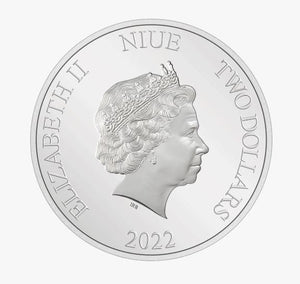 2022 1oz $2 STAR WARS THE BAD BATCH HUNTER FINE SILVER COIN