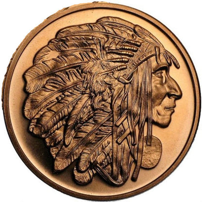 1oz MEDALLION CHIEF COPPER ROUND