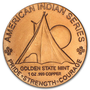 1oz MEDALLION CHIEF COPPER ROUND
