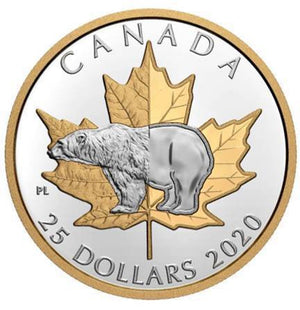 2020 1oz $25 PIEDFORT TIMELESS ICONS: POLAR BEAR FINE SILVER COIN