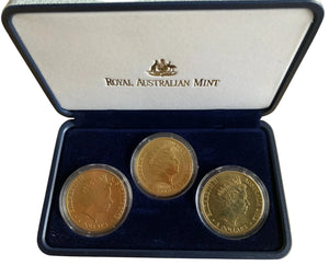 2002 $5 ROYAL AUSTRALIAN MINT MANCHESTER COMMONWEALTH GAMES 3-COIN SET
