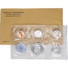 1963 UNITED STATES MINT UNCIRCULATED COIN SET (ENVELOPE TEAR)