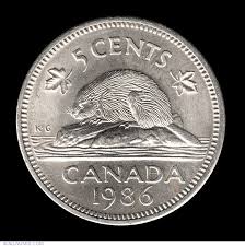 1986 5-CENT WRAP ROLL