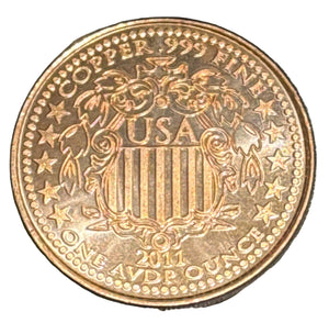 2011 1oz LIBERTY COPPER COIN