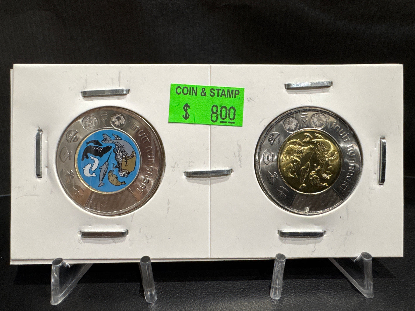 2024 CELEBRATING INUIT NUNANGAT IN CARDBOARD 2X2 COLOURED/UNCOLOURED TOONIE (2 PACK)