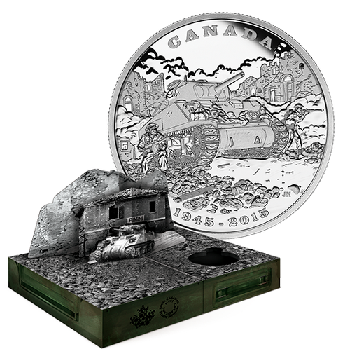 2015 1oz $20 (LIMITED EDITION) 70TH ANNIVERSARY OF THE END OF THE ITALIAN CAMPAIGN FINE SILVER COIN