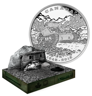 2015 1oz $20 (LIMITED EDITION) 70TH ANNIVERSARY OF THE END OF THE ITALIAN CAMPAIGN FINE SILVER COIN