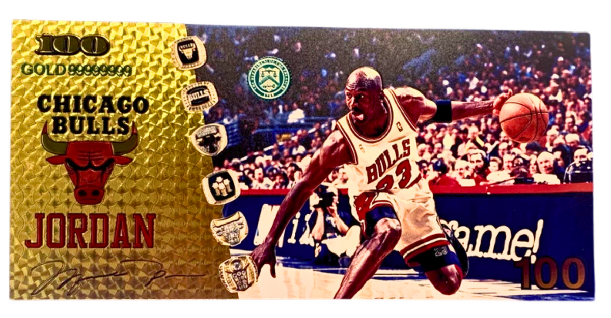 $100 NBA: CHICAGO BULLS - JORDAN - GOLD FOIL NOTES