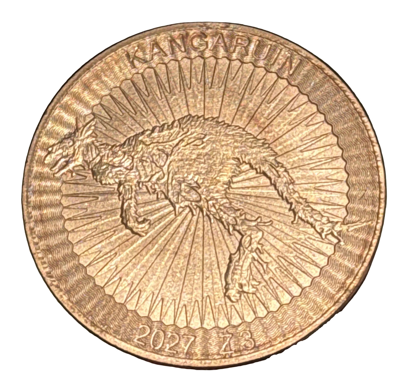 1oz ZOMBUCKS WORLD: KANGORUINED COPPER COIN