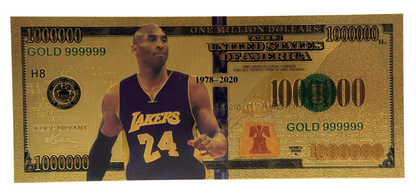 1 MILLION - NBA: CHICAGO BULLS - KOBE BRYANT - GOLD FOIL NOTES