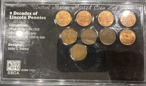 1909-1959 NINE DECADES OF LINCOLN PENNIES