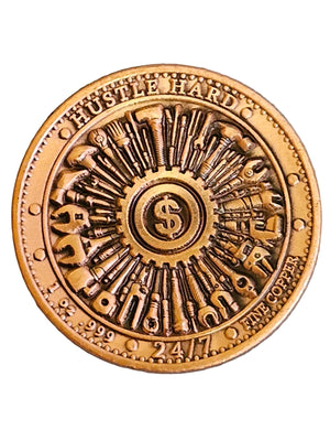 1oz ALWAYS TIRED, NEVER BROKE COPPER ROUND