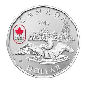 2014 $1 LUCKY LOONIE FINE SILVER COIN