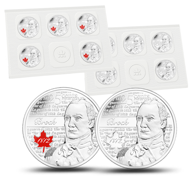 2012 25-CENT CIRCULATION 10-PACK - THE WAR OF 1812 MAJOR GENERAL SIR ISAAC BROCK