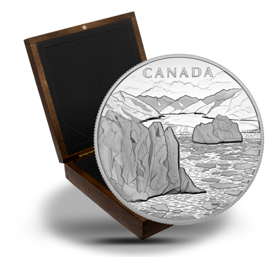 E-TRANSFER ONLY - 2013 - CANADA'S ARCTIC LANDSCAPE - MINTAGE: 750 - 1 KILO FINE SILVER COIN