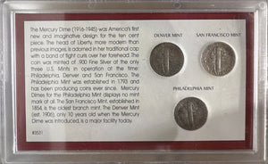 SILVER MERCURY DIME: MINT MARK COLLECTION