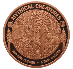 5oz MYTHICAL CREATURES: TROLL COLOURED COPPER ROUND
