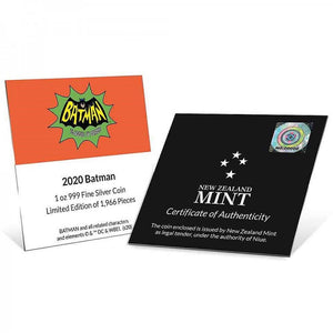 2020 1oz $2 SILVER COIN - BATMAN