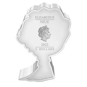 2022 1oz $2 DISNEY FROZEN ELSA FINE SILVER CHIBI COIN