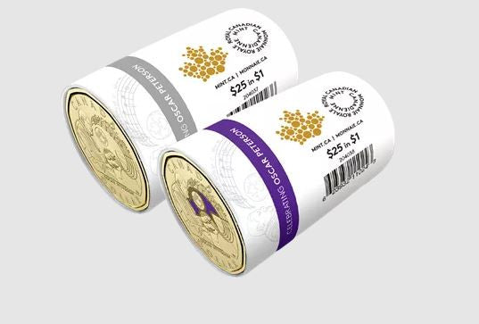 2022 $1 SPECIAL WRAP ROLL COLLECTION CELEBRATING OSCAR PETERSON (COLOURED AND UNCOLOURED)