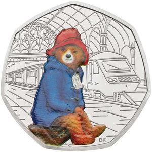 2018 50P PADDINGTON AT THE STATION: PADDINGTON™ BEAR SILVER PROOF COIN