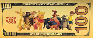$100 DISNEY WINNIE THE POOH: WINNIE - NOVELTY GOLD FOIL NOTES