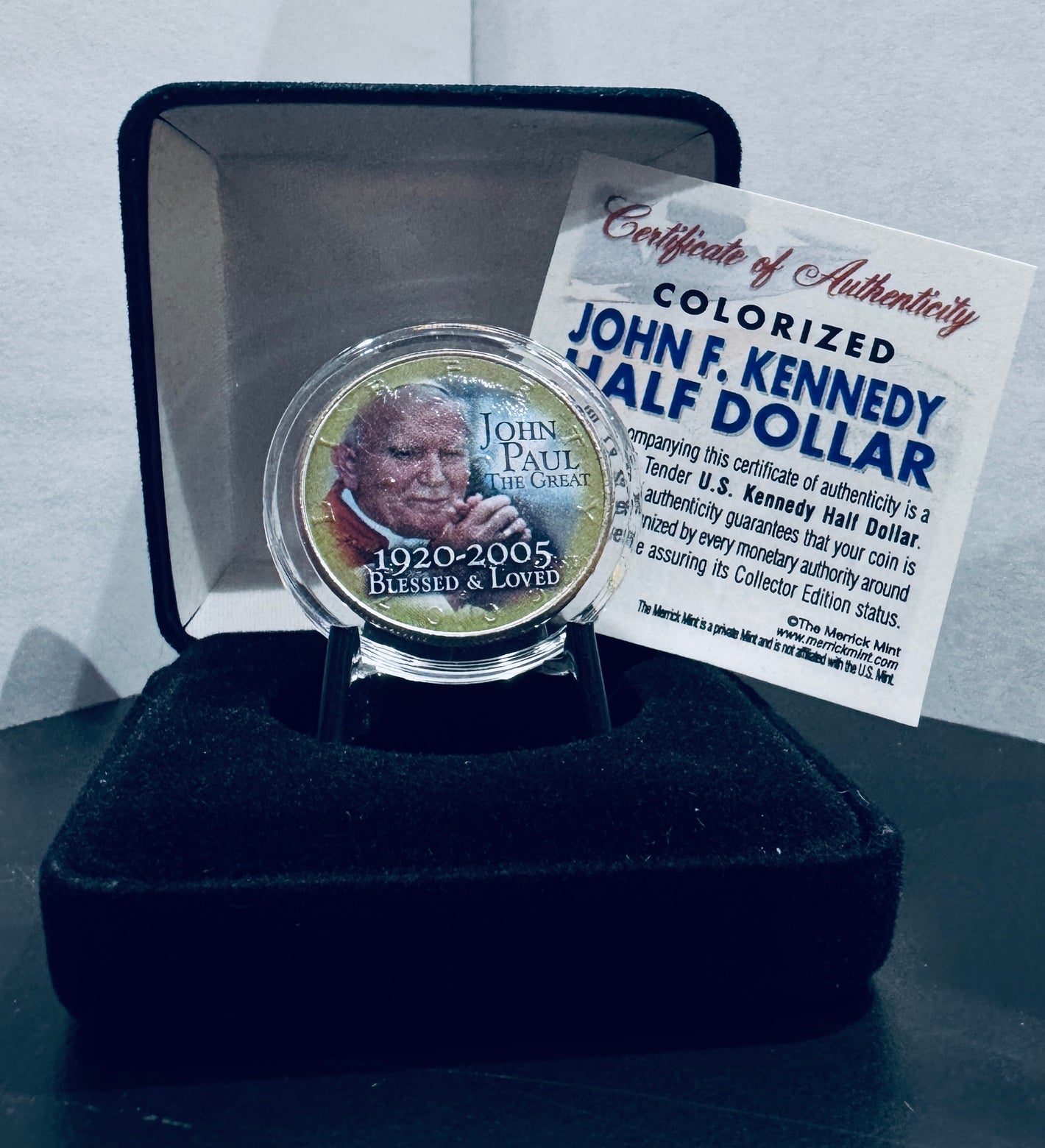 1920 - 2005 JOHN F. KENNEDY HALF DOLLAR (COLOURIZED)