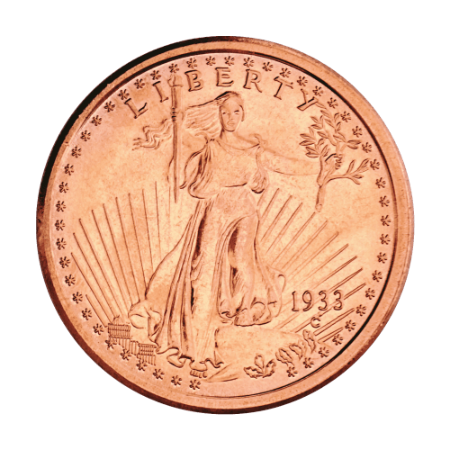 1oz SAINT GAUDENS COPPER COIN