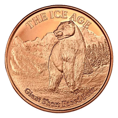 1oz GIANT SHORT FACED BEAR COPPER ROUND