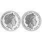 2011 £5 UK ROYAL WEDDING PRINCE WILLIAM AND CATHERIN MIDDLETON 2-COIN PROOF SILVER SET
