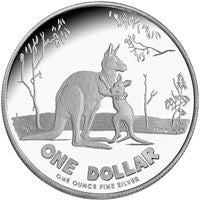 2007 1oz $1 SILVER PROOF COIN - SILVER KANGAROO ROLF HARRIS (ROYAL AUSTRALIAN MINT)