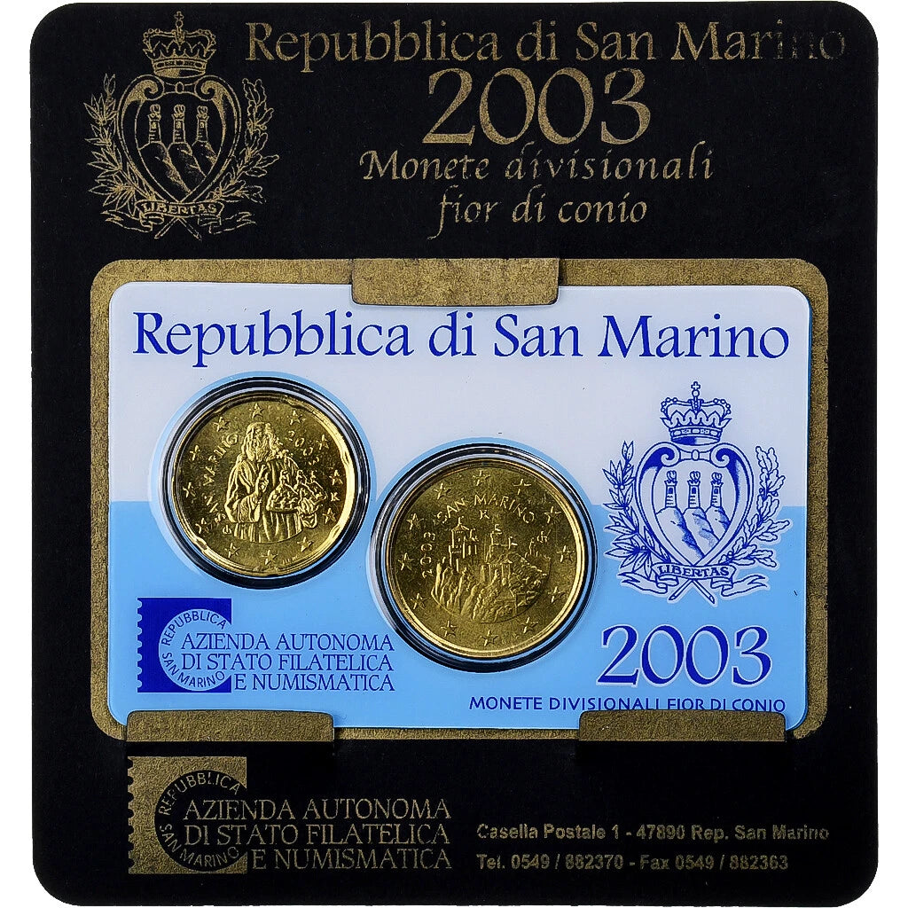 2003 20-CENT & 50-CENT REPUBBLICA DI SAN MARINO 2-COIN SET