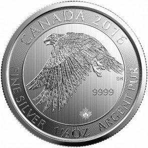 E-TRANSFER ONLY - 2018 1.5oz $8 FINE SILVER SNOW FALCON BULLION COIN