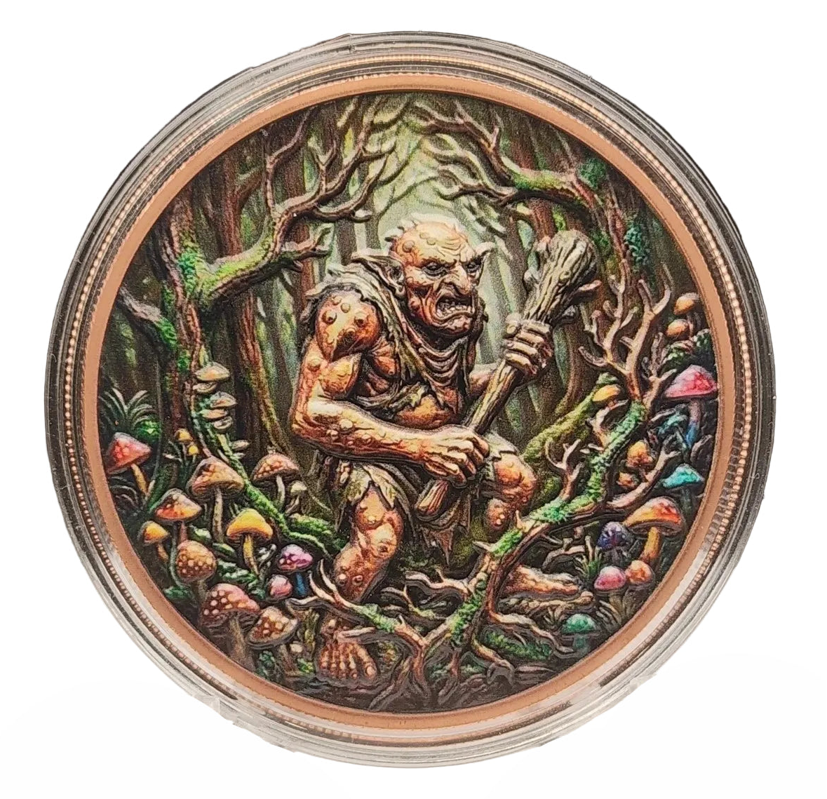 5oz MYTHICAL CREATURES: TROLL COLOURED COPPER ROUND