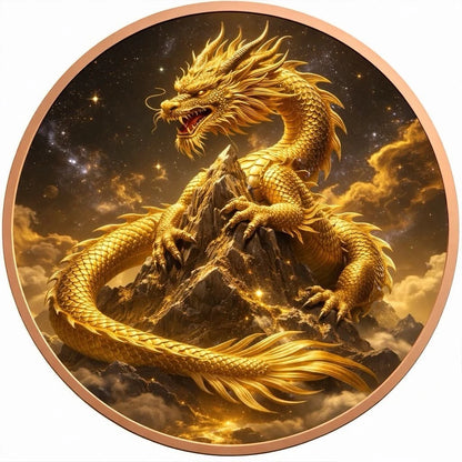 5oz GOLDEN DRAGON HIGH-RELIEF COPPER ROUND