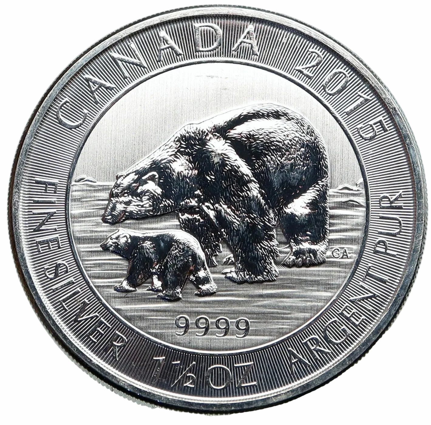 E-TRANSFER ONLY - 1.5oz. 2013 CANADIAN POLAR BEAR SILVER COIN