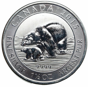 E-TRANSFER ONLY - 1.5oz. 2013 CANADIAN POLAR BEAR SILVER COIN