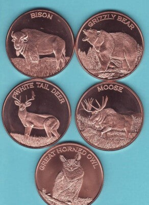 NORTH AMERICAN WILDLIFE COIN SET
