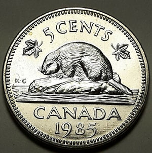 1985 5-CENT WRAP ROLL