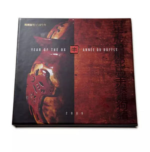 2009 1oz $15 STERLING SILVER CANADA YEAR OF THE OX COIN AND STAMP SET