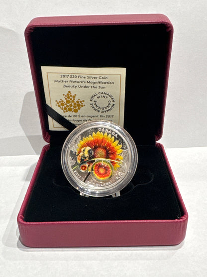 [AUCTION ONLY] 2017 1oz $20 MOTHER NATURE'S MAGNIFICATION: BEAUTY UNDER THE SUN FINE SILVER COIN