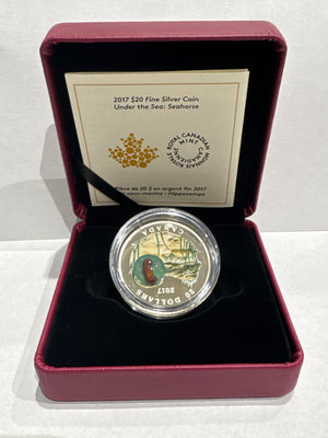 [AUCTION ONLY] 2017 1oz $20 VENETIAN UNDER THE SEA: SEAHORSE FINE SILVER COIN