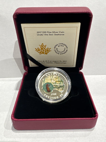 [AUCTION ONLY] 2017 1oz $20 VENETIAN UNDER THE SEA: SEAHORSE FINE SILVER COIN