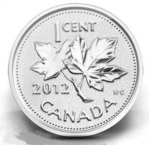 2012 1-CENT 5OZ.  - FAREWELL TO THE PENNY - FINE SILVER COIN
