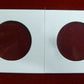 CARDBOARD 2x2 COIN HOLDER - 20 PACK - LARGE CENT HALF DOLLAR LOONIE TOONIE SIZE