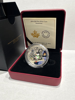 [AUCTION ONLY] 2014 1oz $20 VENETIAN / MURANO SNOWMAN FINE SILVER COIN