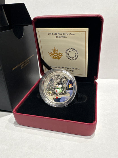 [AUCTION ONLY] 2014 1oz $20 VENETIAN / MURANO SNOWMAN FINE SILVER COIN