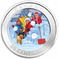 2018 50-CENT LENTICULAR COIN SNOWBALL FIGHT