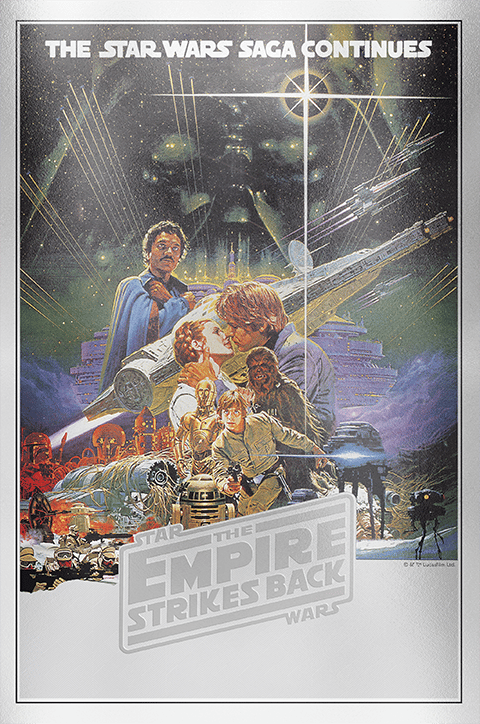 2018 35g $2 STAR WARS: THE EMPIRE STRIKES BACK (THE STAR WARS SAGA CONTINUES) PREMIUM SILVER FOIL COLLECTION