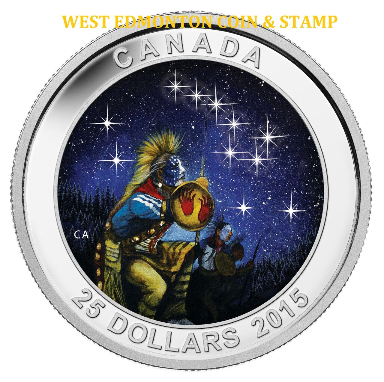 2015 1oz $25 GLOW IN THE DARK COIN STAR CHARTS: THE QUEST FINE SILVER COIN